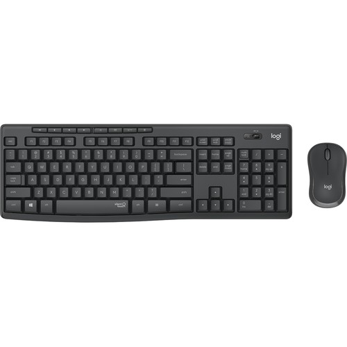 Logitech Mk295 Silent Wireless Combo Keyboard Mouse Included Office Usb Qwertz German Graphite