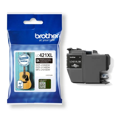 Brother Lc421Xlbk Black Ink Cartridge 500 Pages Mfc-J1010Dw