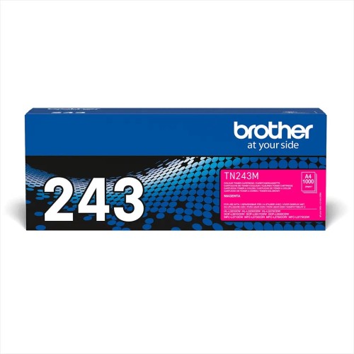 Brother Tn243M Magenta Toner 1000P Hll3210/L3230/L3270/Dcpl3510/L3550/Mfcl3730/L3750/L3770