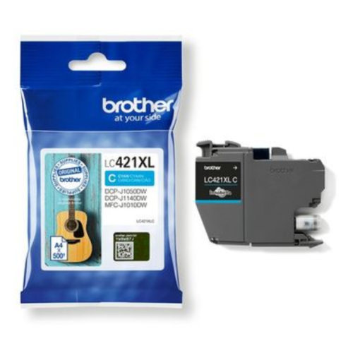 Brother Lc421Xlc Cyan Ink Cartridge 500 Pages Mfc-J1010Dw