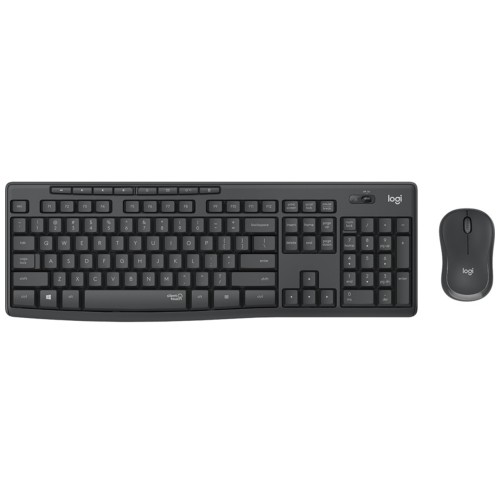 Logitech Keyboard+Mouse Set Wireless MK295 US Silent Black (920-009800) silent wireless keyboard and mouse combo US layout black