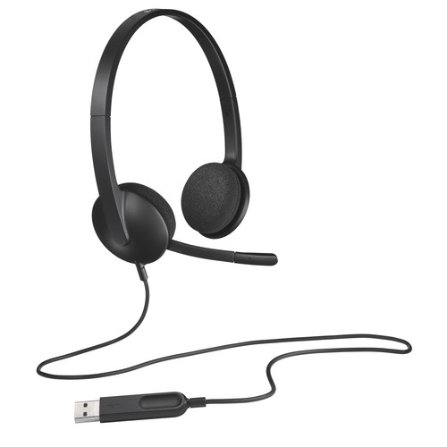 Logitech Headset H340 USB Black Retail USB wired headset with lightweight design and clear audio