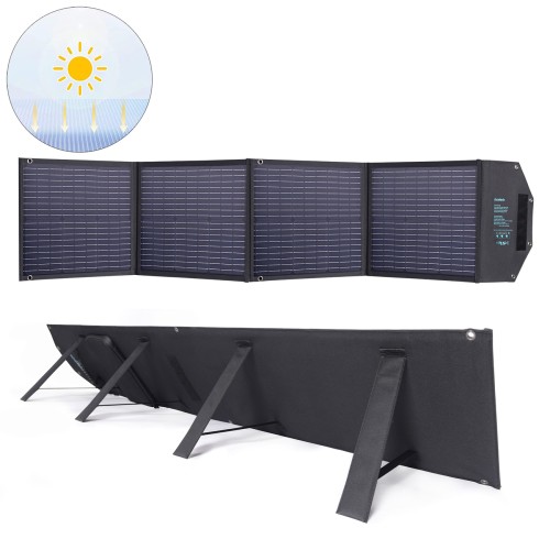 Choetech Sc009-V2 Solar Foldable Charger 100W Usb-C / 2X Usb-A Pd Qc - Black