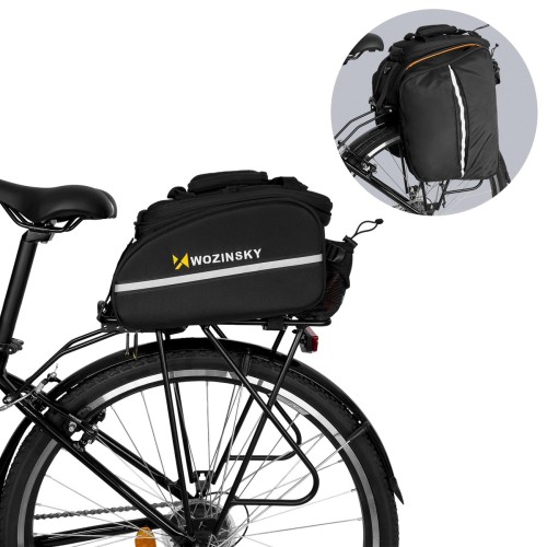 Wozinsky Roomy Bike Carrier Bag 35L (Rain Cover Included) Black (Wbb19Bk)