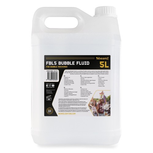 BeamZ FBL5 Bubble Fluid 5L Refill Solution – 5L bubble fluid refill