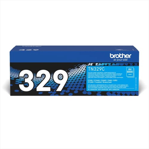 Brother Tn329C Cyan Toner 6000P Dcpl8450Cdw/Hll8350Cdw/Mfcl8850Cdw