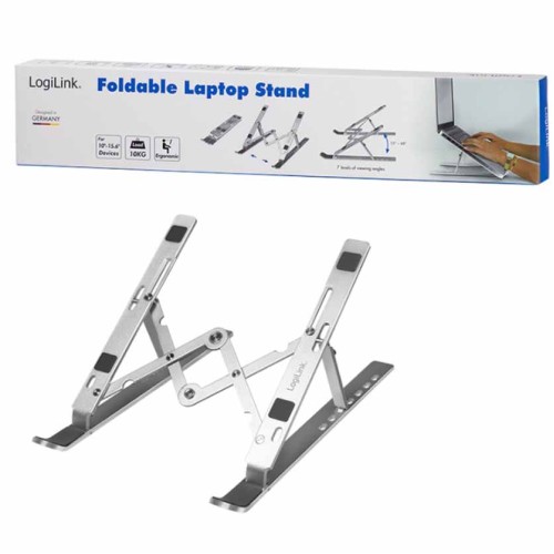 Logilink Notebook Stand AA0134 adjustable aluminum notebook stand for improved airflow