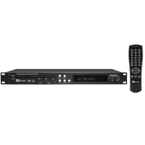 Power Dynamics PDC150 19'' DVD Player With CD+G And USB rackmount DVD/CD‑G/USB player