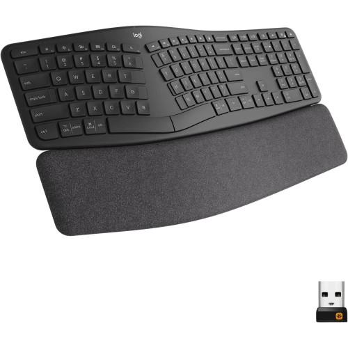 Logitech Keyboard Ergo K860 US (920-010108) wireless ergonomic split keyboard US layout with wrist rest