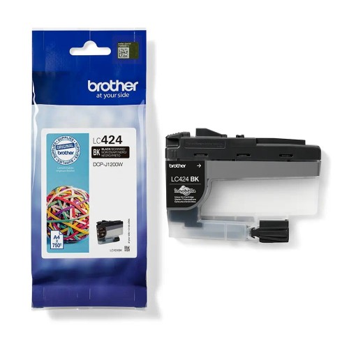 Brother Lc424Bk Black Ink Cartridge 750 Pages Dcp-J1200Dw