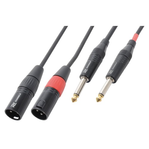 Pd Connex CX64-6 Cable 2X XLR Male - 2X 6.3 Mono 6.0M dual XLR to dual 6.3 mm mono cable 6 m