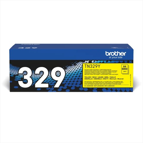 Brother Tn329Y Yellow Toner 6000P Dcpl8450Cdw/Hll8350Cdw/Mfcl8850Cdw