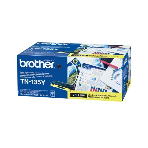 Brother Tn135Y(S) Yellow Toner 4000P Hl4040/4050/Dcp9040/9042/Mfc9440/9450/9840