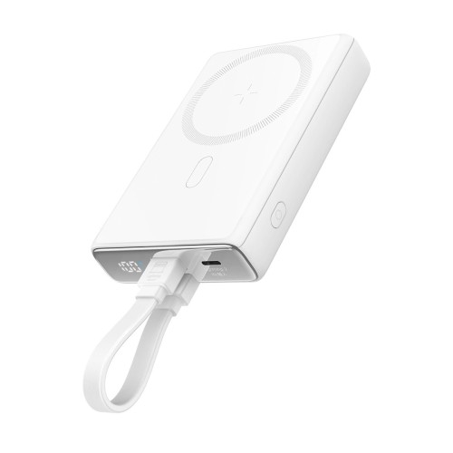 Powerbank Joyroom Jr-Pbm01 Magnetic 10000Mah 20W With Stand + Lightning Cable - Usb-C - White