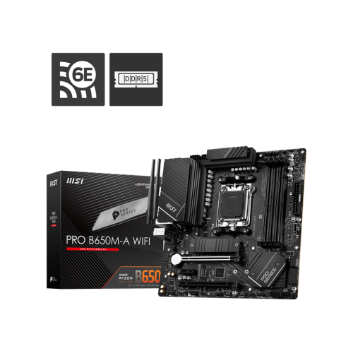 MSI B650M‑A PRO WiFi Motherboard AM5 micro‑ATX motherboard DDR5 PCIe 4.0 Wi‑Fi 6