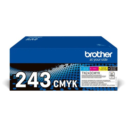 Brother Tn243Cmyk Value Pack 1000P Hll3210/L3230/L3270/Dcpl3510/L3550/Mfcl3730/L3750/L3770