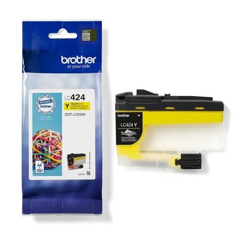 Brother Lc424Y Yellow Ink Cartridge 750 Pages Dcp-J1200Dw