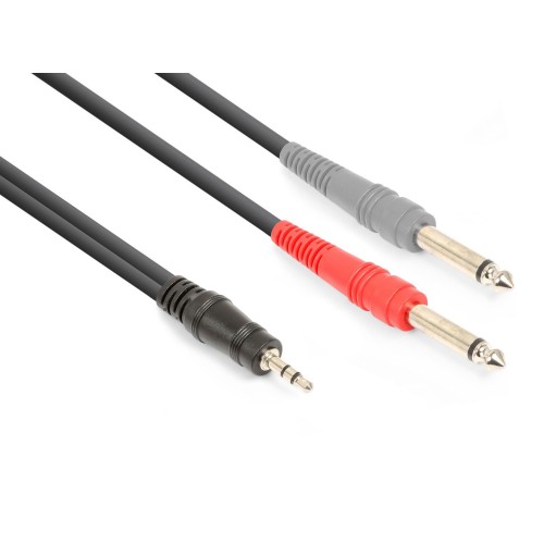 Vonyx Cx332-6 Cable 3.5Mm Trs - 2 X 6.3 Ts 6M – audio cable, 3.5mm TRS to dual 6.3mm TS, 6 meters