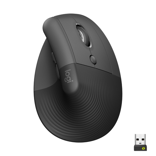 Logitech Lift Vertical Ergonomic Mouse vertical wireless mouse for small to medium hands with silent buttons