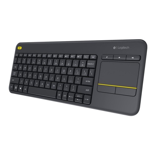 Logitech Keyboard Wireless Touch K400 UK Black (920-007143) wireless keyboard with integrated touchpad UK layout