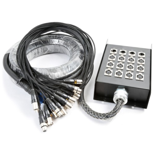 Pd Connex CX160 Stage Snake 12-In 4-Out XLR 15 Metres stage snake cable 12‑in 4‑out XLR 15 m