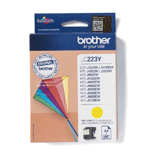 Brother Lc223Y Brother Yellow Ink 550 Pages For Mfcj 4420/4520/4620/4720 & Mfcj 5320 / 5620 / 5720