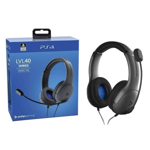 Pdp - Wired Gaming Headset For Playstation Grey Lvl40