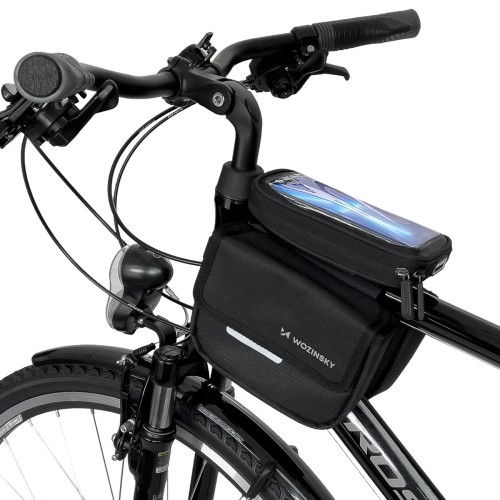 Wozinsky Frame Bike Bag Bicycle Pannier Waterproof Phone Case 1.5L Black (Wbb26Bk)