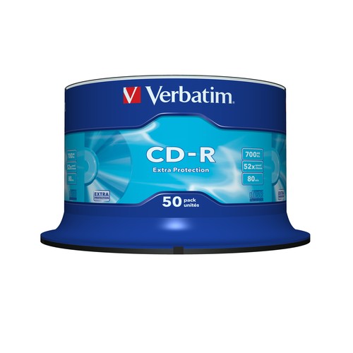 Verbatim Cd-R 52X Sp-50 43351 – CD-R discs, 52X speed, 50-pack