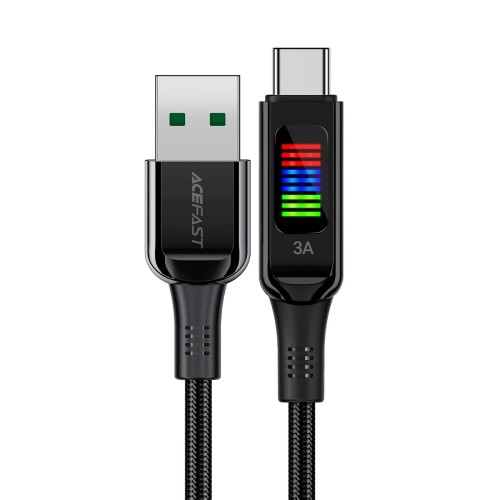Acefast C7-04 Usb-A Usb-C 60W 1.2M Cable With Display - Black