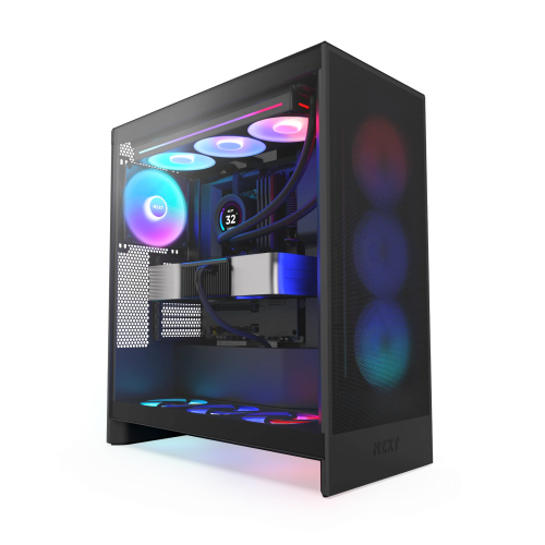 Nzxt H7 Flow Rgb 2024 Black – updated mid-tower case with RGB, black