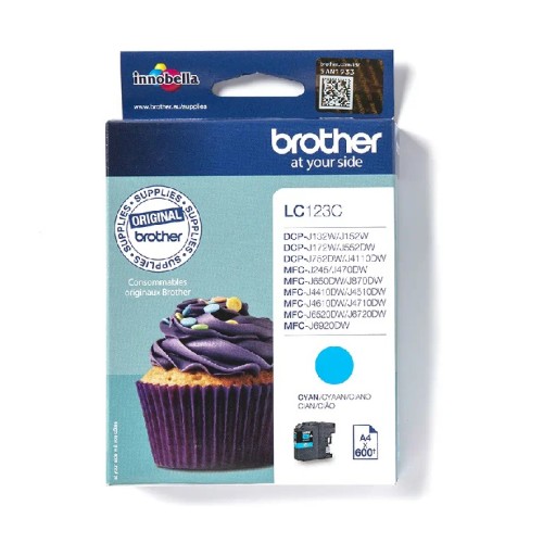Brother Lc123C Brother Cyan Ink 600P Dcpj4110/132/152/172/552/752