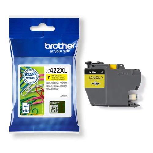 Brother Lc422Xly Yellow Ink Cartridge 1500 Pages Mfcj5340Dw, 5740Dw,Mfcj6540Dw,Mfcj6940Dw