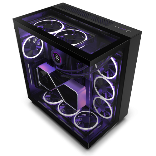 Nzxt H9 Elite Black – premium full-tower chassis, black