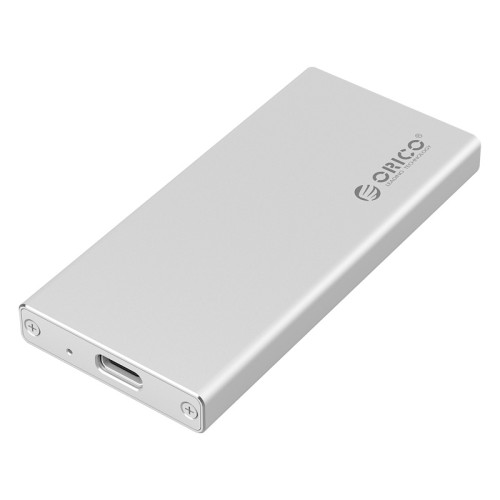 Orico Aluminum Msata To Usb3.0 Ssd Enclosure Adapter Case, Built-In Asm1153E Controller - Silver (Msa-Uc3)
