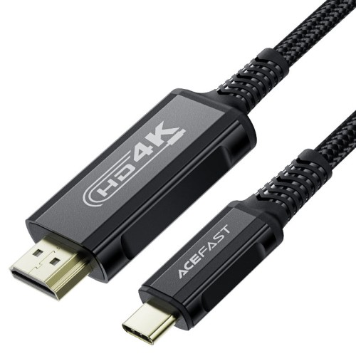 Acefast C1-10 Usb-C To Hdtv Aluminum Alloy Connectors Hd Video Cable Black