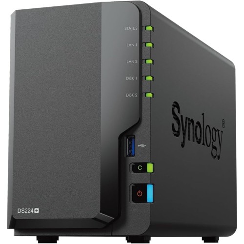 Synology Nas Ds224+ PC – NAS device, 2-bay storage, Intel Celeron processor, network attached storage