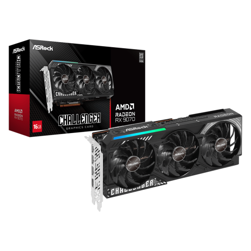 AMD Radeon RX 9070 Challenger 16GB – graphics card, 16GB memory, high performance, gaming and professional use