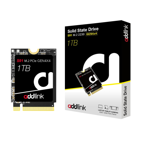 Addlink S91 M.2 2230 PCIe Gen4x4 NVMe 1TB – SSD, M.2 2230, PCIe Gen4x4, 1TB storage, high-speed read/write
