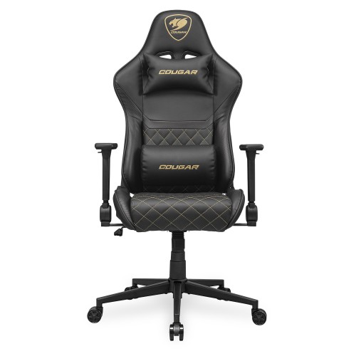 Cougar Armor One V2 Gold Gaming Chair, Gaming Chair, Ergonomic, Gold Accents