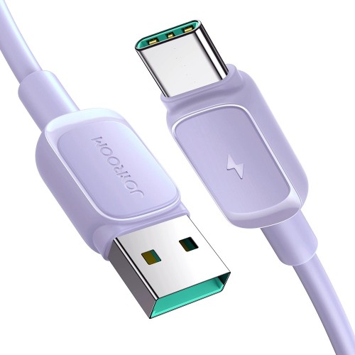 Joyroom Multi-Color Series A14 Usb-A / Usb-C 3A Cable 1.2M - Purple