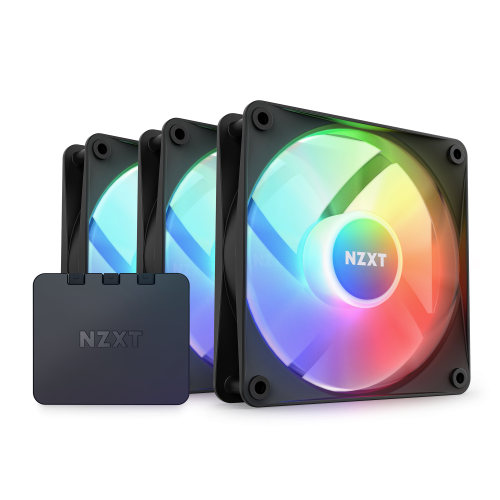 Nzxt F120 Rgb Core Triple Pack Black – pack of three 120mm RGB cooling fans, black