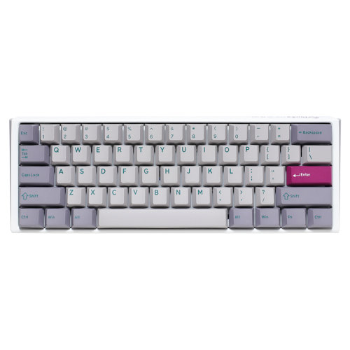 Ducky One 3 Mist Grey (US) Mini Red Switch RGB LED – ultra-compact 60% layout with Cherry MX Red switches and vibrant RGB backlighting