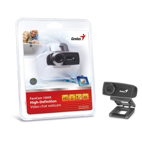 Genius Webcam1280X720/30Fps, Cmos, Usb2.0, M/F, Linux Fc1000X/V2