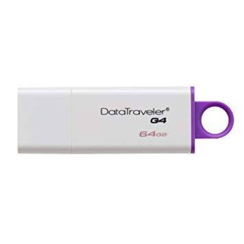 Kingston USB 3.0 64GB DTIG4/64GB Purple high-speed flash drive with cap and purple finish