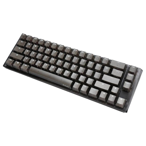 Ducky One 3 Aura Black (US) SF Gateron Baby Kangaroo Switch RGB LED – semi-transparent black 65% keyboard, Gateron Baby Kangaroo tactile switches and RGB lighting