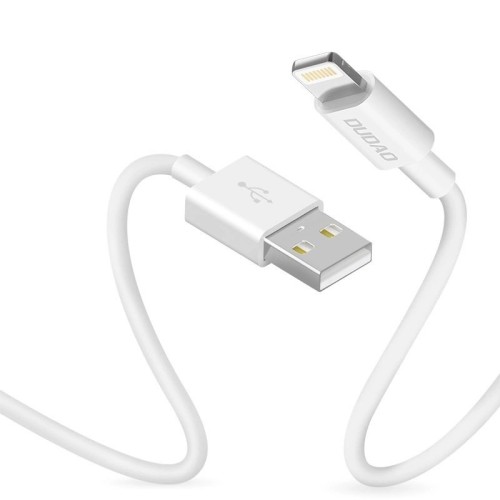 Dudao Cable USB / Lightning 3A 1M White (L1L White) – high-speed charging cable, USB to Lightning, 3A output, 1 meter, white finish