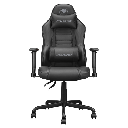 Cougar Fusion S Black gaming chair, Gaming Chair, Ergonomic, Comfortable, Black