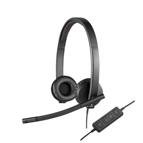 Headset Logitech H570E Stereo (981-000575) stereo USB headset with in-line controls