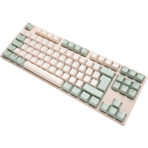 Ducky One 3 Matcha (US) TKL Cherry Blue Switch Non LED – tenkeyless keyboard in Matcha color scheme, clicky Cherry MX Blue switches, no backlighting